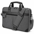 Borsa portadocumenti 42 x 10 x 31 cm grigio scuro e nero in tessuto con tracolla regolabile per lavoro