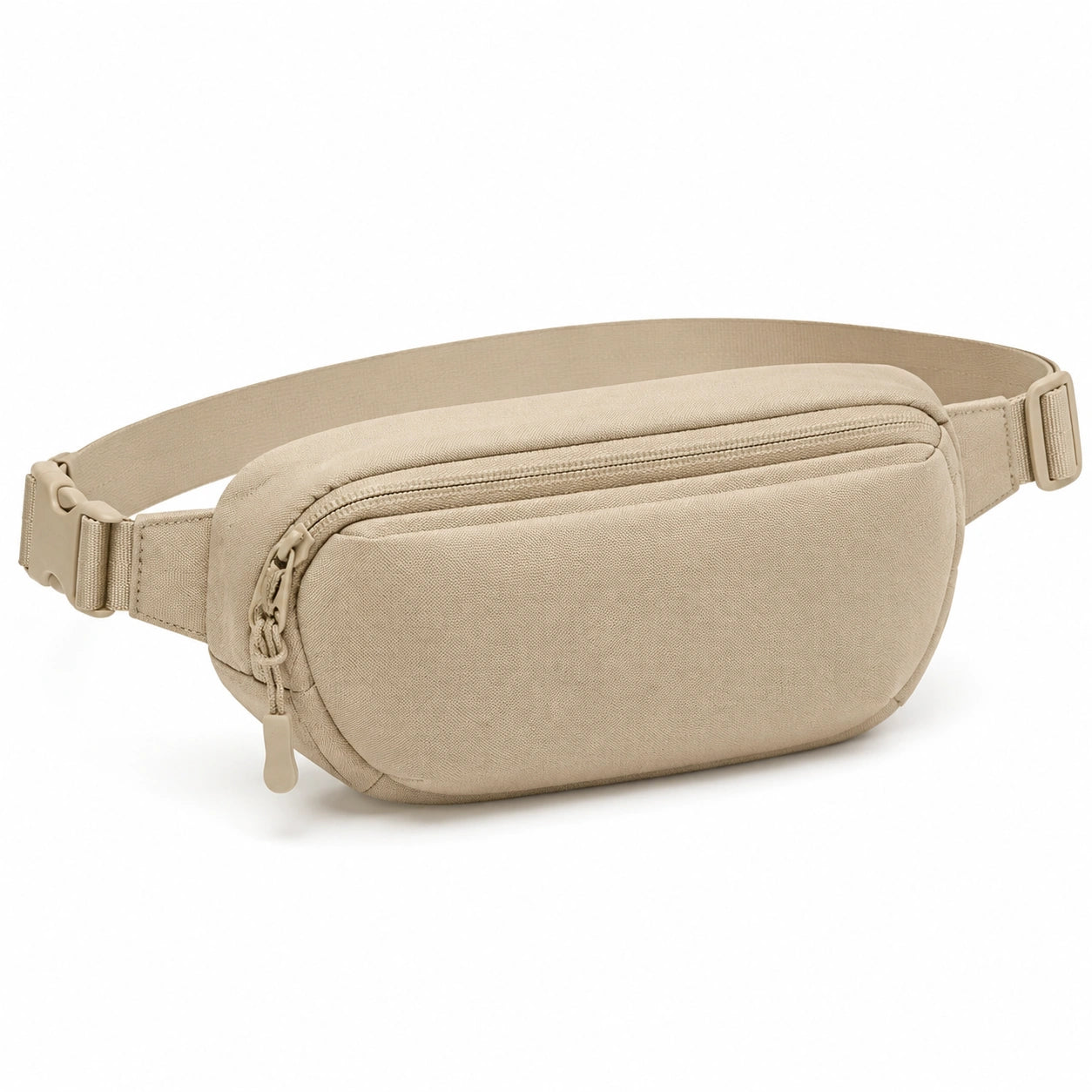 Marsupio 25 x 7 x 14 cm in tessuto beige con cintura regolabile - stile casual