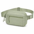 Marsupio 25 x 7 x 16 cm in tessuto sintetico verde salvia per uso quotidiano con tasca frontale