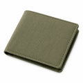 Portafoglio da uomo 12 x 9.5 cm in tessuto verde oliva - pieghevole compatto