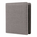 Portafoglio pieghevole 12 x 9.5 cm in tessuto grigio per uso quotidiano